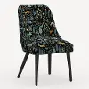 84-6RPCMNBLKLCB Rifle Paper Co. Clare Menagerie Black Dining Chair