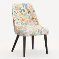 84-6RPCMRMLTLCB Rifle Paper Co. Clare Multi Color Floral Dining Chair