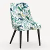 84-6RPCPCBLWHLCB Rifle Paper Co. Clare Blue Peacock Dining Chair