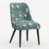84-6RPCPNEMRLCB Rifle Paper Co. Clare Emerald Peonies Dining Chair