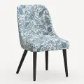 84-6RPCPMBLULCB Rifle Paper Co. Clare Blue Pomegranate Dining Chair