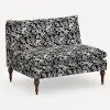2206RPCCNBLCRMLCB Rifle Paper Co. Louie Canopy Black & Cream Armless Loveseat