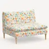 3206NATRPCMRMLTLCB Louie Merida Floral Armless Loveseat - Skyline Furniture
