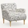 9405NATRPCAVBLKCRMLCB Rifle Paper Co. Bristol Aviary Cream & Black Accent Chair