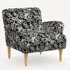9405NATRPCCNBLCRMLCB Rifle Paper Co. Bristol Canopy Black & Cream Accent Chair