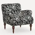 9305RPCCNBLCRMLCB Rifle Paper Co. Bristol Canopy Black & Cream Accent Chair