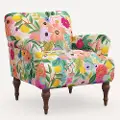 9305RPCGRPRTLCB Rifle Paper Co. Bristol Pink Garden Party Accent Chair