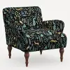 9305RPCMNBLKLCB Rifle Paper Co. Bristol Black Menagerie Accent Chair