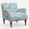 9305RPCPMBLULCB Rifle Paper Co. Bristol Blue Pomegranate Accent Chair