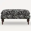 2425RPCCNBLCRMLCB Rifle Paper Co. Flora Canopy Black & Cream Pillowtop Bench