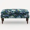 2425RPCGRPRBLULCB Rifle Paper Co. Flora Garden Party Blue Pillowtop Bench