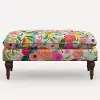 2425RPCGRPRTLCB Rifle Paper Co. Flora Garden Party Pink Pillowtop Bench