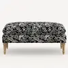5425NATRPCCNBLCRMLCB Rifle Paper Co. Flora Canopy Black & Cream Pillowtop Bench