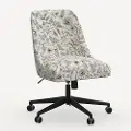 84-9RPCAVBLKCRMLCB Rifle Paper Co. Oxford Aviary Cream & Black Office Chair