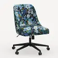 84-9RPCGRPRBLULCB Rifle Paper Co. Oxford Garden Party Blue Office Chair