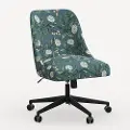 84-9RPCPNEMRLCB Rifle Paper Co. Oxford Emerald Peonies Office Chair