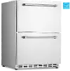 NCR040SS00 NewAir 24 4.0 cu ft Dual Drawer Wine and Beverage Fridge - Stainless Steel