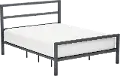 Alastair Graphite Gray King Metal Bed