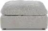 Inez Gray Square Ottoman