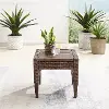 CO7280-BR Capella Brown Wicker Patio Side Table