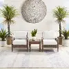 KO70195BR-CR Capella 3 pc Brown Wicker Patio Armchair Set
