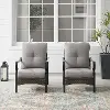 CO6251MB-TE Dahlia Metal and Wicker Patio Armchairs, Set of 2