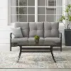 KO70350MB-TE Dahlia Metal and Wicker Patio Sofa and Table Set