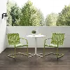KO10021GR Gracie Green 3 Piece Outdoor Metal Bistro Set