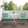 KO10021BL Gracie Blue 3 Piece Outdoor Metal Bistro Set
