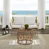 CO7371NA-CR Juniper Outdoor Wicker Loveseat & Coffee Table