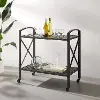 CO7390-BZ Kaplan Outdoor Bronze Metal Bar Cart