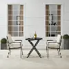 KO60039BZ-OL Kaplan 3 Piece Oatmeal Outdoor Metal Bistro Set