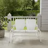 CO1032-WH Ridgeland White Outdoor Metal Loveseat Glider