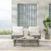 KO70438DW-CR Thatcher 3 Piece Outdoor Wicker Swivel Rocker & Ottoman Set