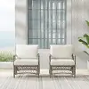 KO70434DW-CR Thatcher 2 Piece Outdoor Wicker Armchair Set