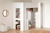 13454 Logik White Twin Loft Bed with Desk