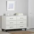 15371 Arlen White Pine 6-Drawer Dresser