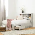 15471 Aviron Twin Bed and Headboard Set, Seaside Pine