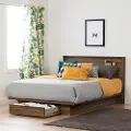 15473 Holland Natural Walnut Full/Queen Platform Bed with Headboard