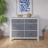 F05509.83 Ocean Grove White and Gray Double Dresser