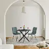 Nash Teal Velvet Side Chair, Set of 2
