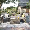 Brisbane Gray Outdoor Wicker Table and Chairs Set