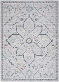 Nicole Curtis 5 x 7 Classic Blue and Ivory Area Rug