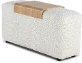 Preston Pearl White Modular Floating Arm Piece