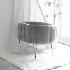 Milan Velvet Gray Bassinet