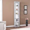 CM1103624 Balterley Tall Gray Curio Cabinet