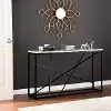 CM1655 Arendal Faux Marble & Gold Skinny Console Table