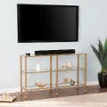 CM5771 Jaymes Gold Metal & Glass Console Table