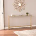 CM9296 Darrin Long Gold Console Table with Mirrored Top