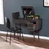 HZ1152644 Holly & Martin Harzen Black Storage Vanity with Mirror